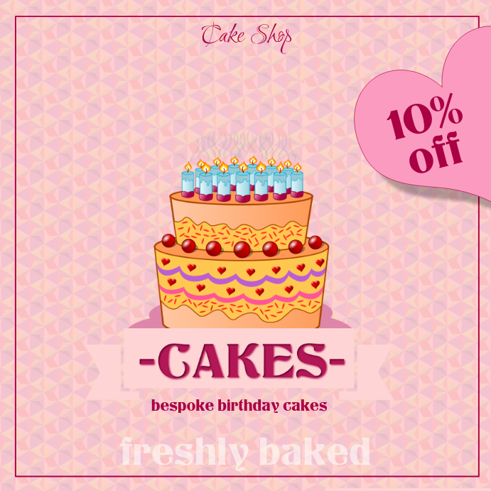 birthday cake template | postermywall