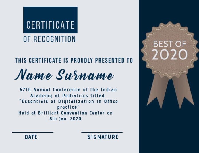 business cards certificate of recognition template customize