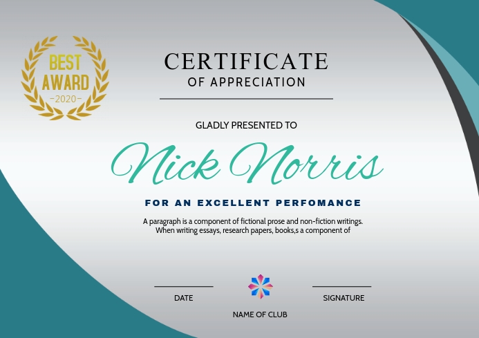 certificate template