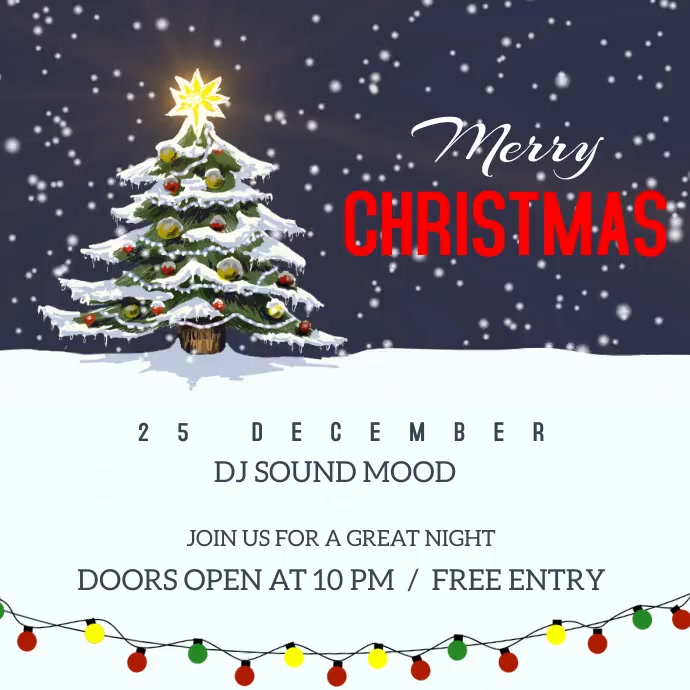 christmas celebration party flyer