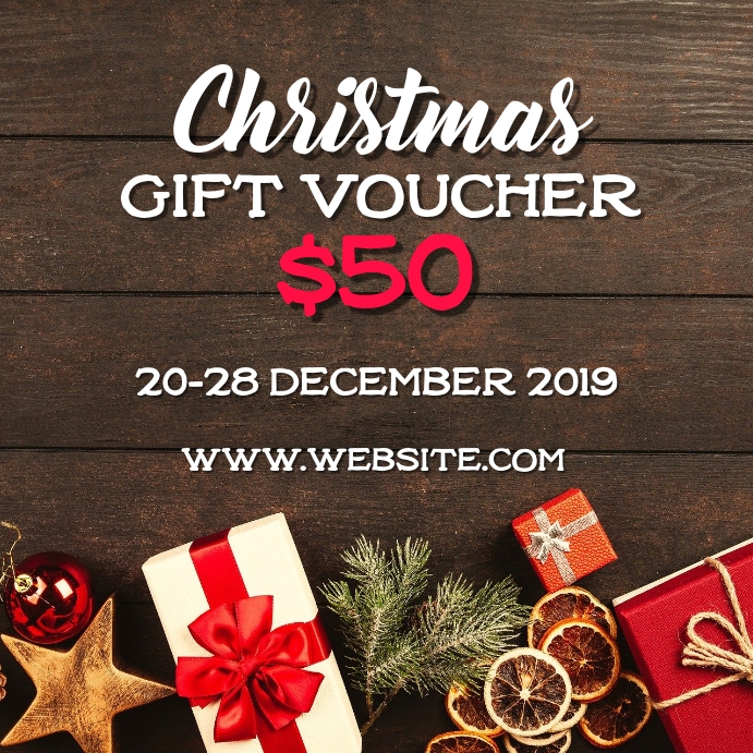 christmas gift voucher template | postermywall