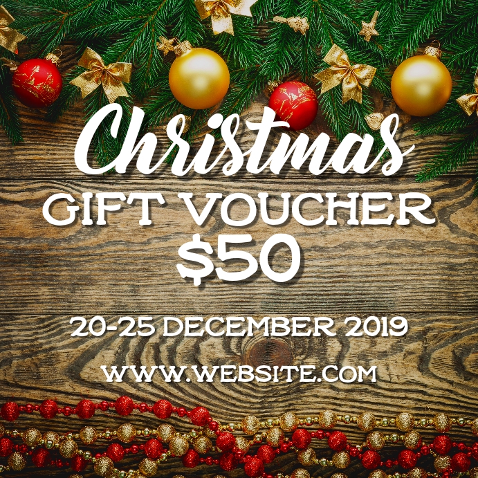 christmas gift voucher template | postermywall