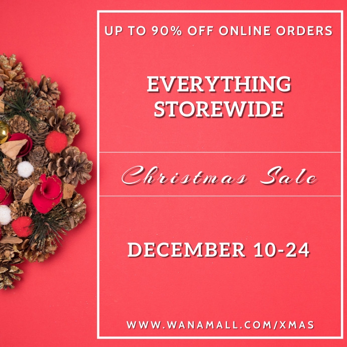 christmas sale instagram template