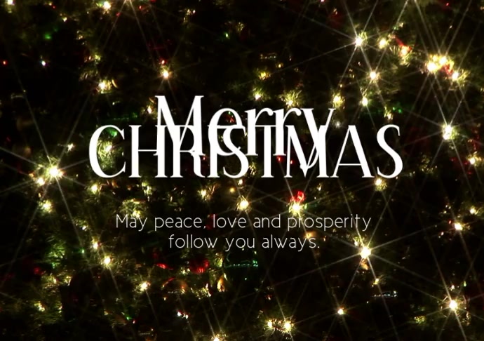 merry christmas greetings video lights tree customize this