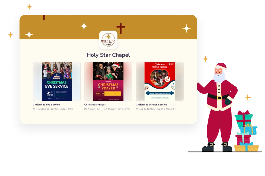 Promote your Holiday event in minutes