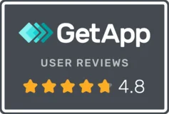 GetApp user reviews 4.8 out of 5