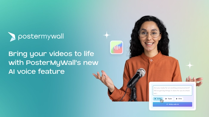 Une création vidéo avec une voix off IA ajoutée à partir d'un texte saisi