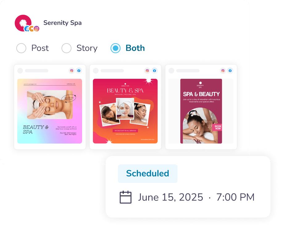 即时安排并自动发布 即时安排并自动发布