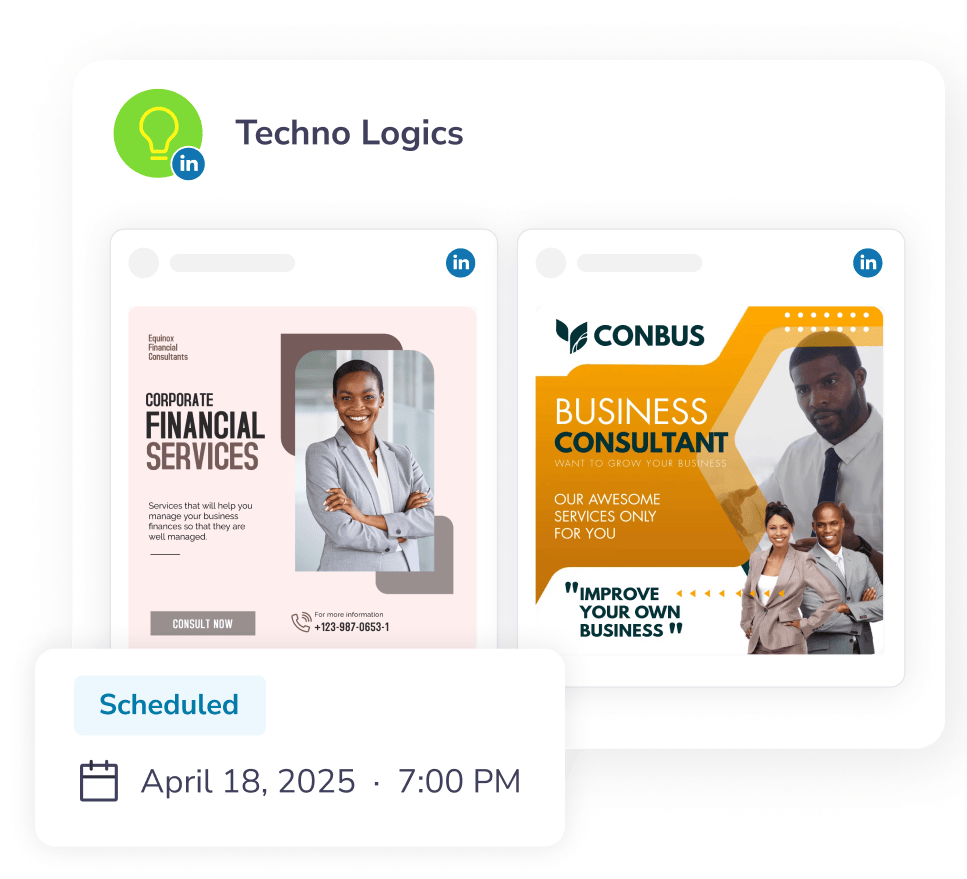 Ponga en cola las publicaciones de LinkedIn con antelación Ponga en cola las publicaciones de LinkedIn con antelación