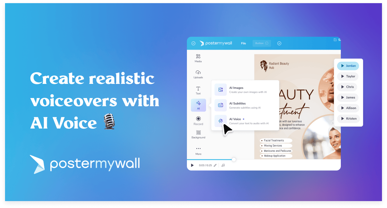 AI Voice Generator | Create Instant Voiceovers with PosterMyWall