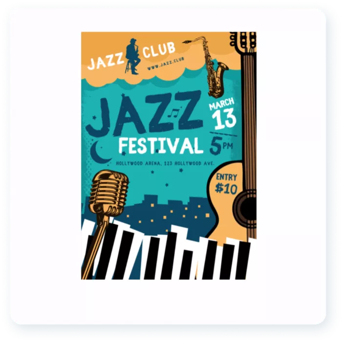 Scegli da un'ampia raccolta audio effetti di grande impatto per i tuoi inviti, annunci pubblicitari o religiosi, o per promuovere la tua band.