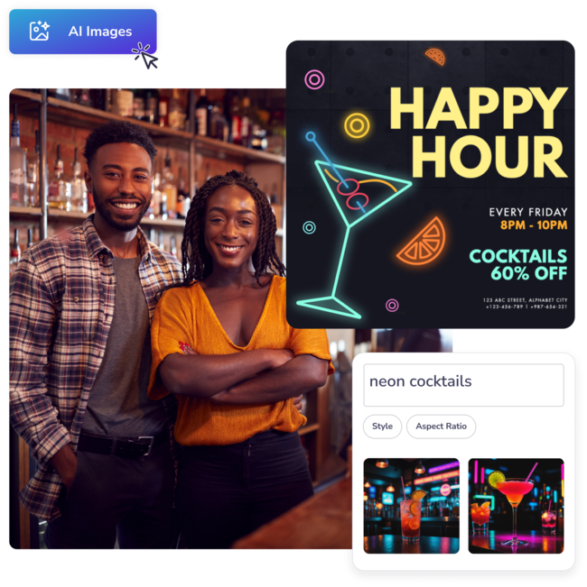 Attract crowds with stunning bar promotions | PosterMyWall