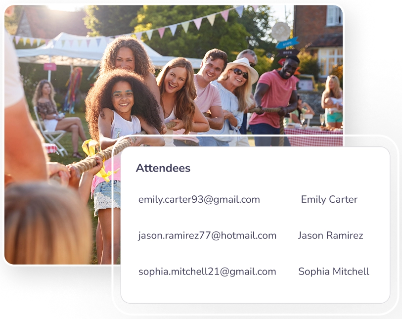 Manage RSVPs and guest lists for your events