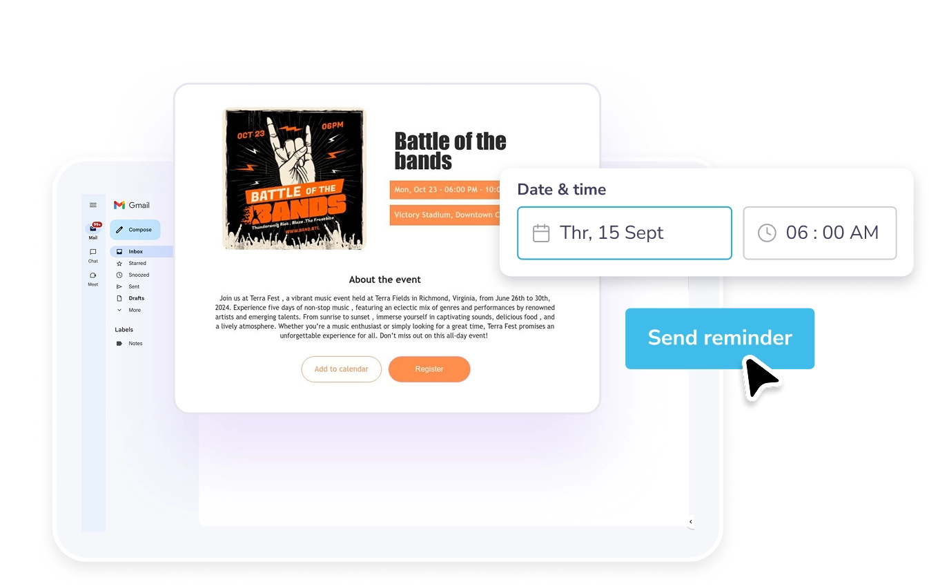 Send automated email reminders