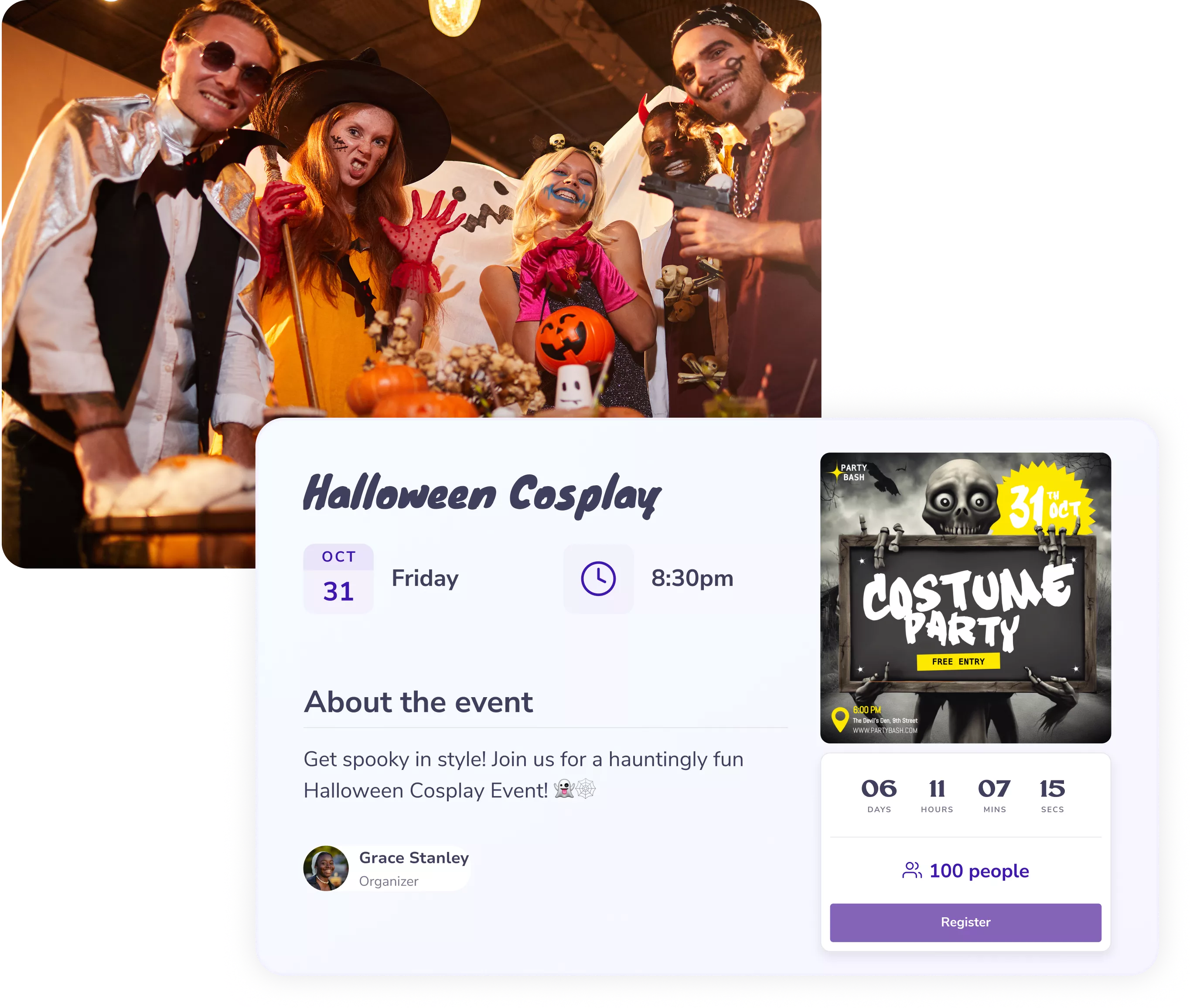 Promote your Halloween event in minutes