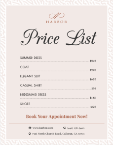 Price lists