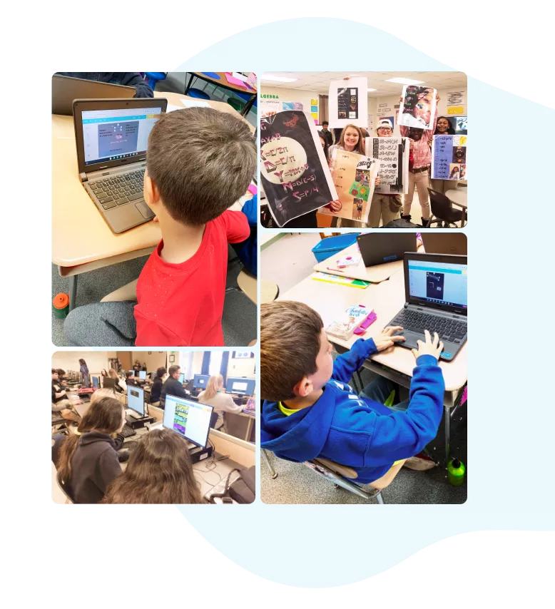 School Students using PosterMyWall