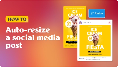 Auto-resize a social post