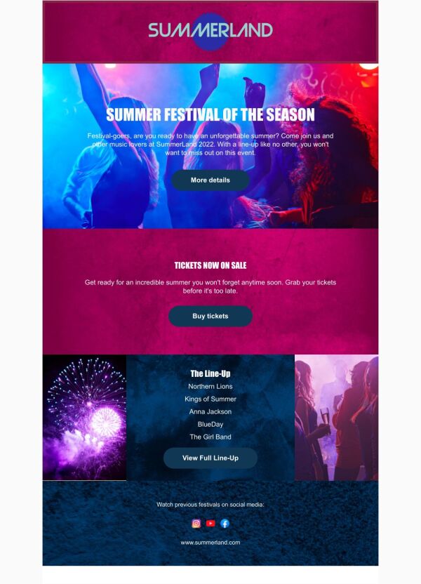 Event Promotion Email Template 'Absolute Summer Madness' for Party ...