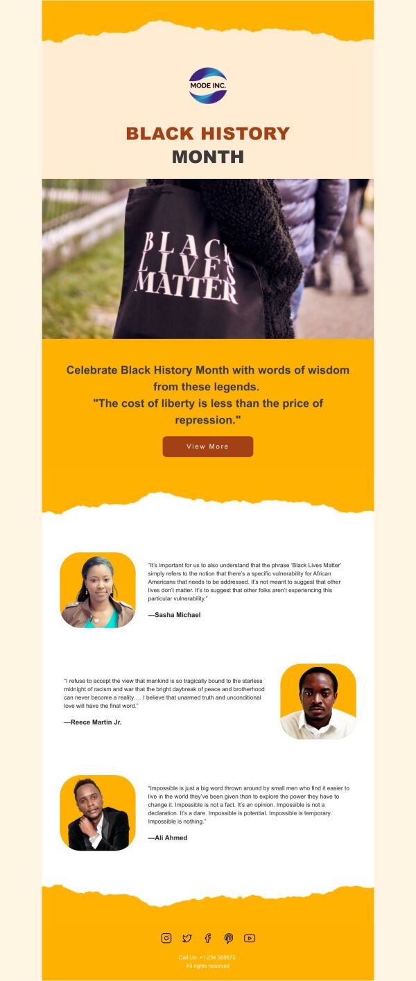 Event Promotion Email Template 'Black History Month' for Publications Event Promotion Email Template 'Black History Month' for Publications