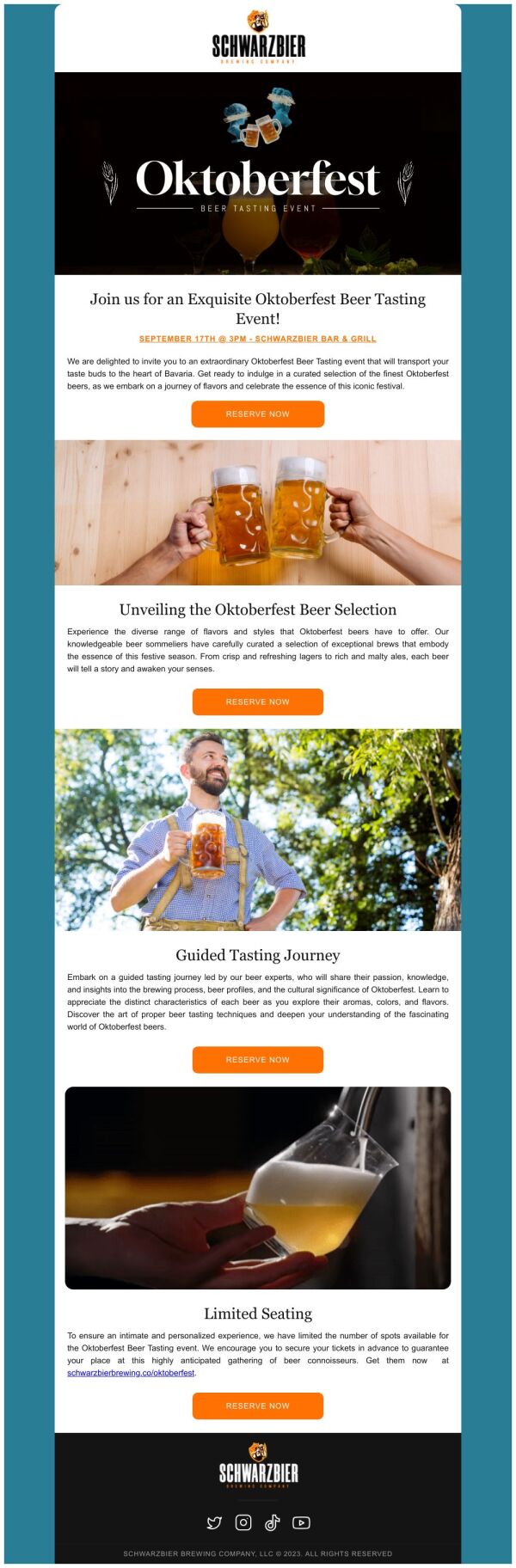 Event Promotion Email Template 'Brewing Company' for Oktoberfest ...