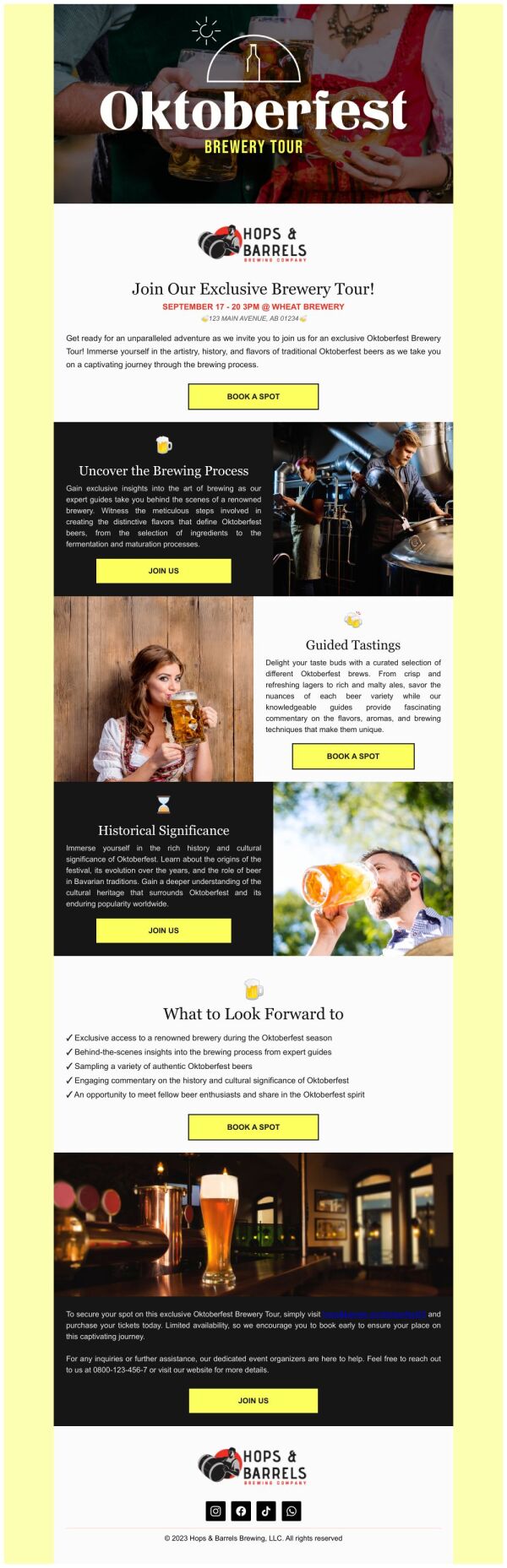 Event Promotion Email Template 'Brewing Company' for Oktoberfest ...