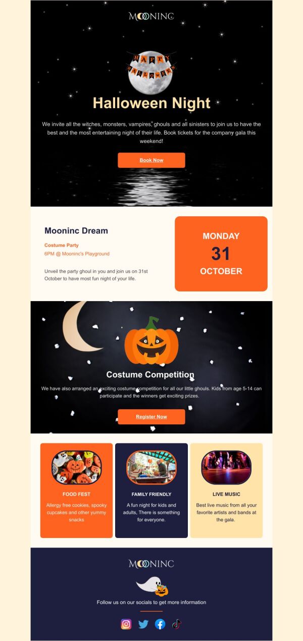 Event Promotion Email Template 'Costume Competition' for Halloween ...