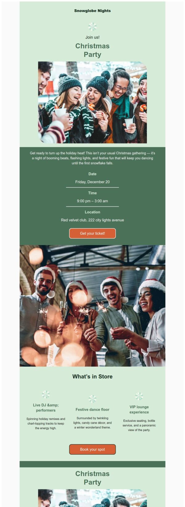 Event Promotion Email Template 'Festive Fun' for Christmas | PosterMyWall