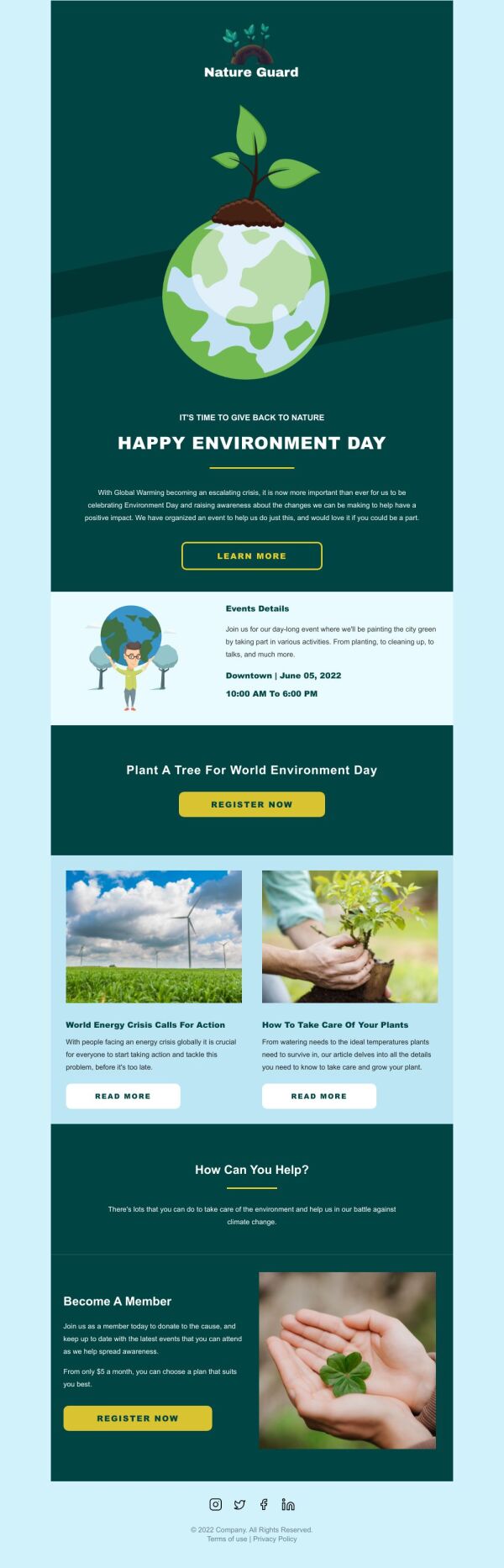 Event Promotion Email Template 'Paint it Green' for Environment Agency