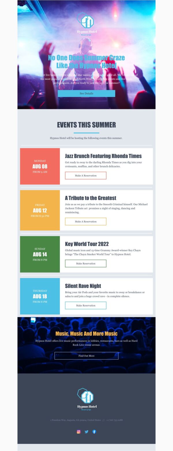 Event Schedule Email Template #39 Live Music Calendar #39 for Hotels Event Schedule Email Template #39 Live Music Calendar #39 for Hotels
