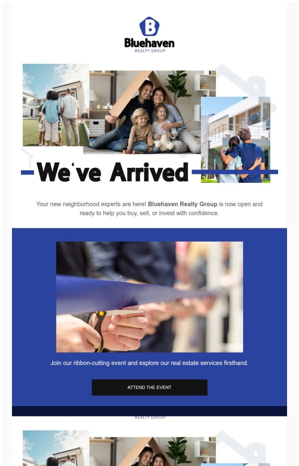 Grand Opening Email Template 'Realty Group' for Real Estate