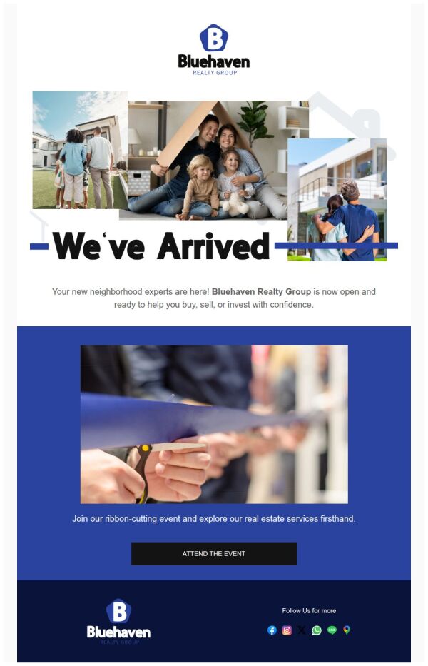 Grand Opening Email Template 'Realty Group' for Real Estate