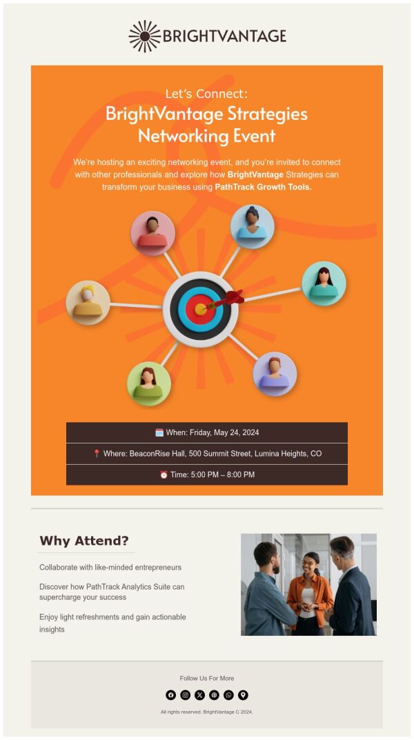 Invitation Email Template 'Networking Event' for Small Business ...