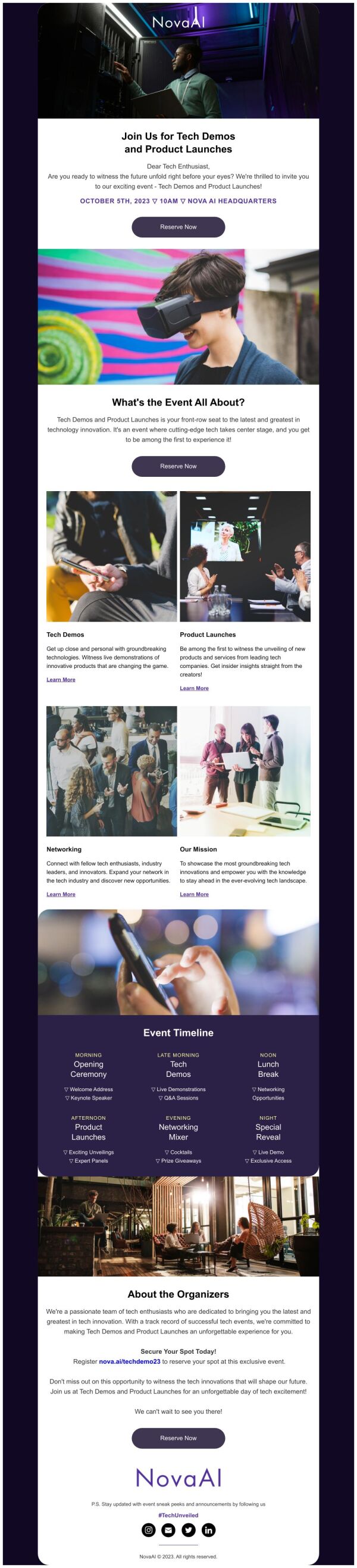 Invitation Email Template 'Product Launches' for Technology | PosterMyWall