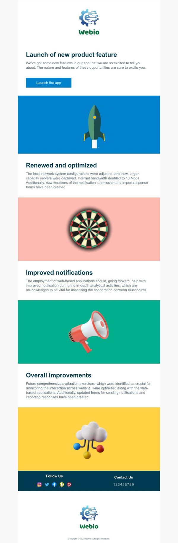 Apps Design Update Email Example New Arrival Email Template 'App Updates' for Tech | PosterMyWall