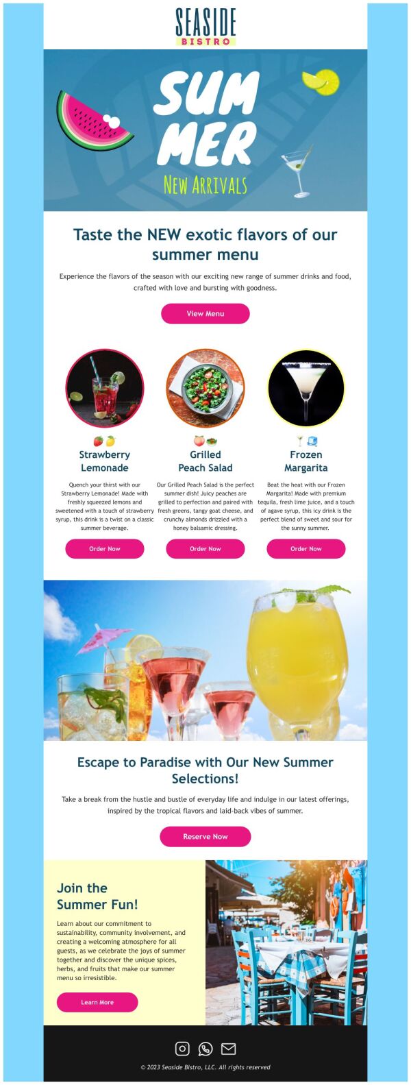 Summer Email Examples New Arrival Email Template 'Exotic Flavors' for Summer | PosterMyWall