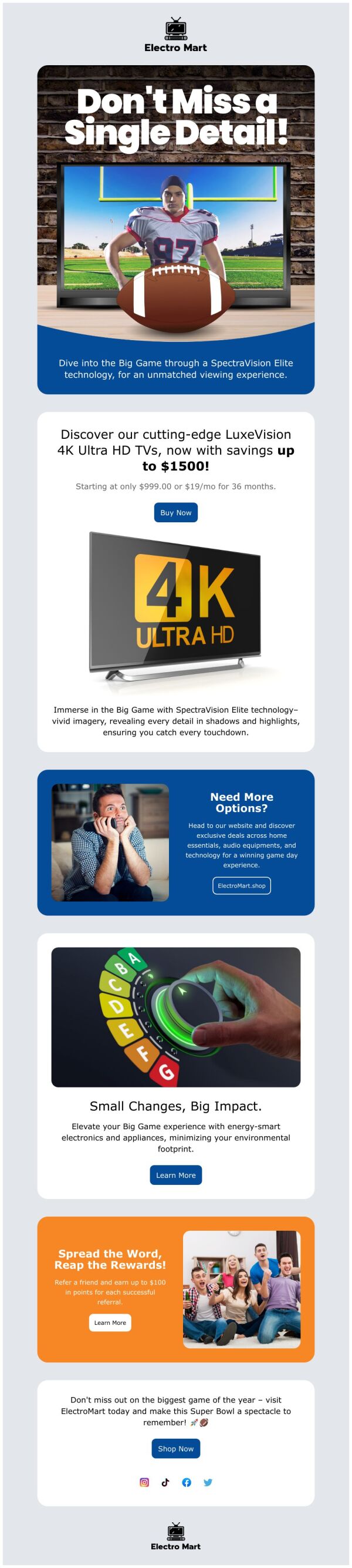 Newsletter Email Template 'Electronics Mart' for Retail | PosterMyWall
