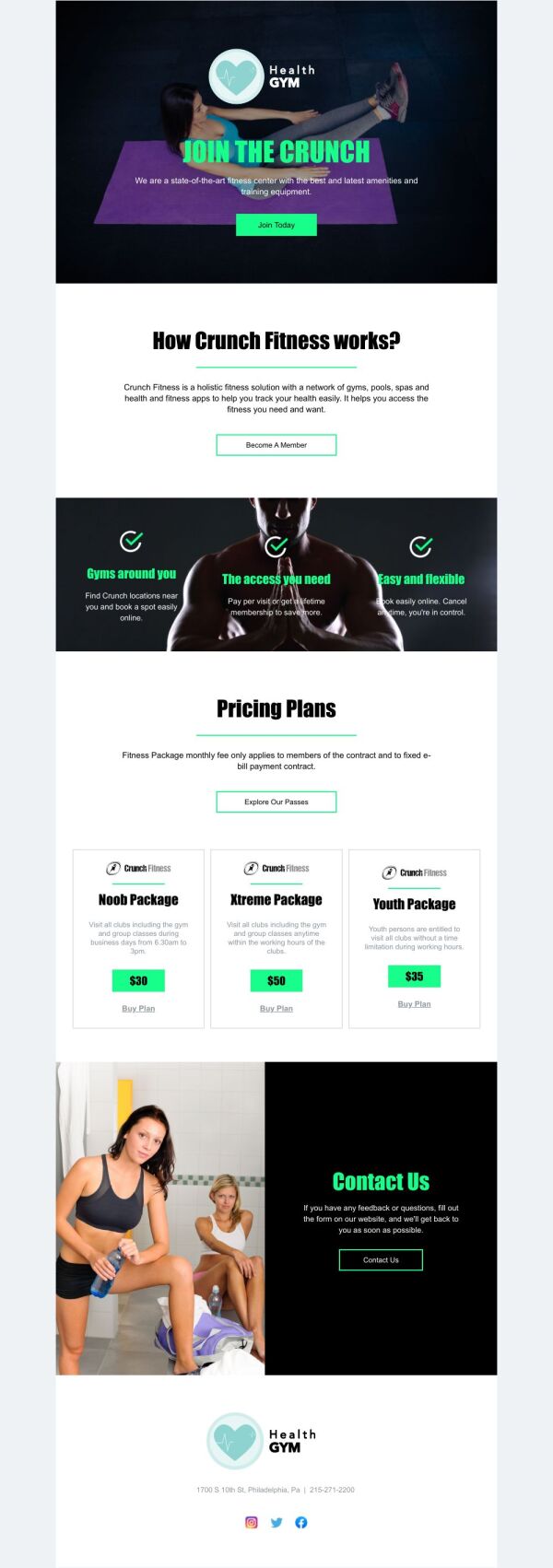Price List Email Template 'Gym Pricing Plans' for Gym | PosterMyWall