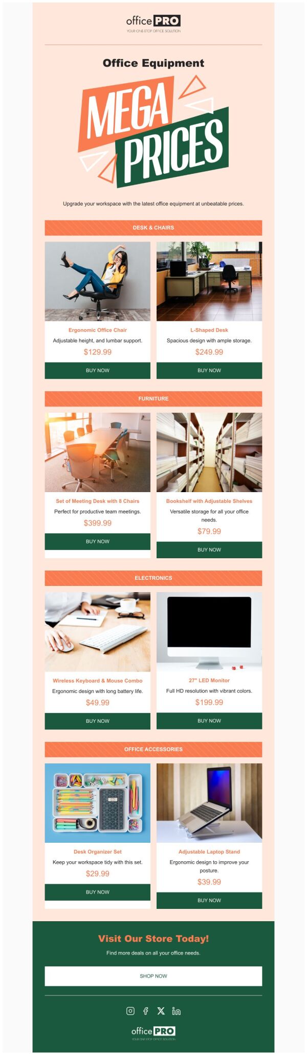 Price List Email Template 'Office Pro' for Retail | PosterMyWall