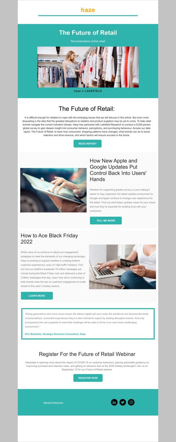 Sale Email Template 'Future of Retail Webinar' for Retail | PosterMyWall