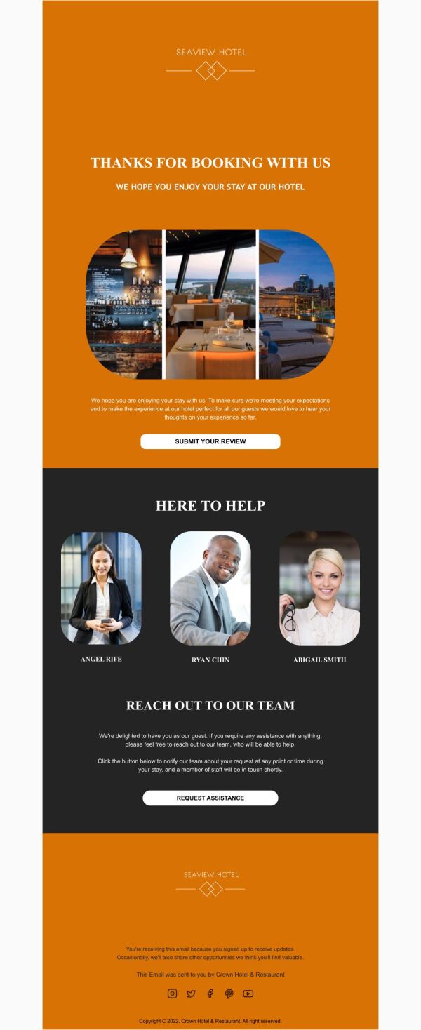Thank You Email Template 'Booking Acceptance' for Hotels PosterMyWall