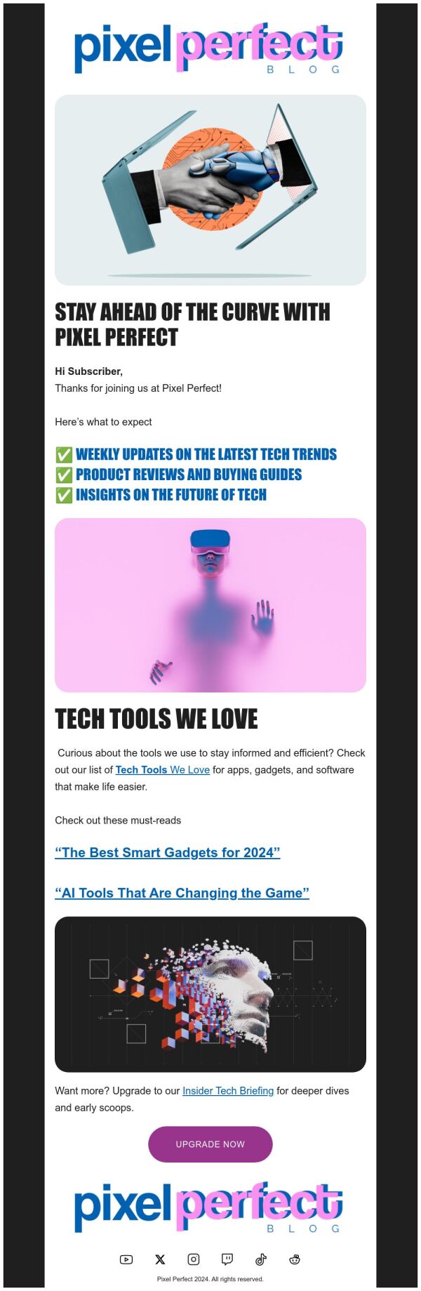 Thank You Email Template 'Latest Tech Trends' for Blog | PosterMyWall