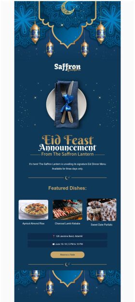 announcement-email-template-dinner-menu-for-eid