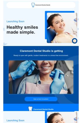 coming-soon-email-template-dental-smiles-for-healthcare