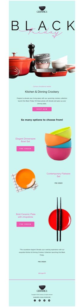 coming-soon-email-template-dining-crockery-for-black-friday