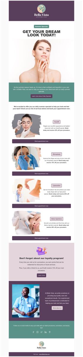 daily-specials-email-template-beauty-clinic-for-summer