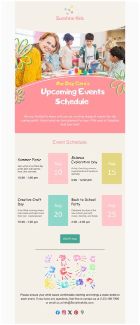 event-schedule-email-template-sunshine-kids-for-small-business