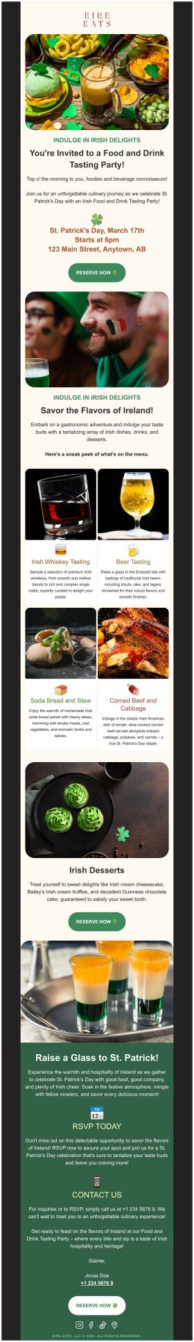 invitation-email-template-food-party-for-st-patricks-day