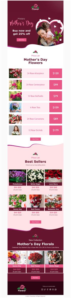 price-list-email-template-bouquets-of-flowers-for-mothers-day