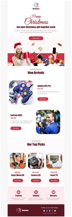 new-arrival-email-template-get-your-tech-gift-for-christmas